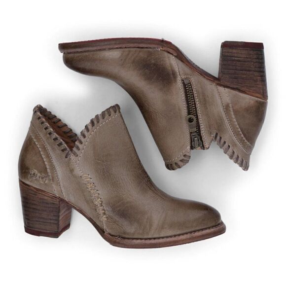 NWT Bed Stu Taupe Brown Ankle Booties Boots - Picture 1 of 9